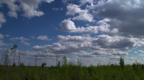 The rushing clouds. Time lapse Stock Footage 54896099