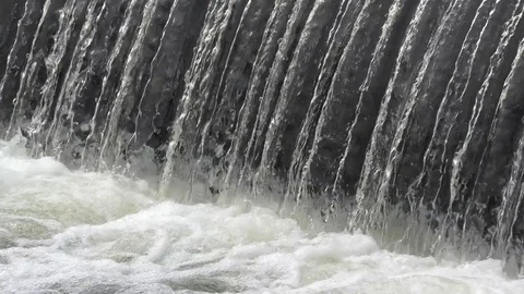 Rushing flowing water foam background Stock Footage 74586131