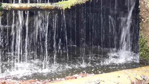 Rushing foamy water. Fast-running stream Stock Footage 104879217