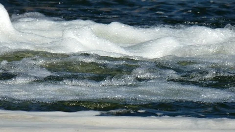 Rushing foamy water Stock Footage 104901268
