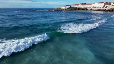 Rushing Foamy Waves On The Seacoast Stock Footage 227304403