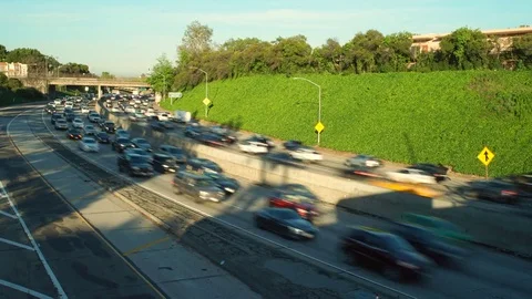 Rushing freeway traffic Stock Footage 78248251