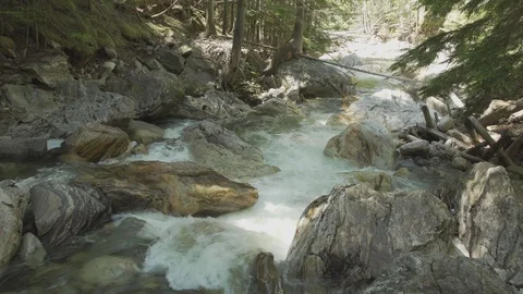 Rushing Mountain Stream Stock Footage 92490543