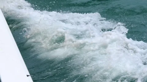Rushing ocean wake Stock Footage 82739810