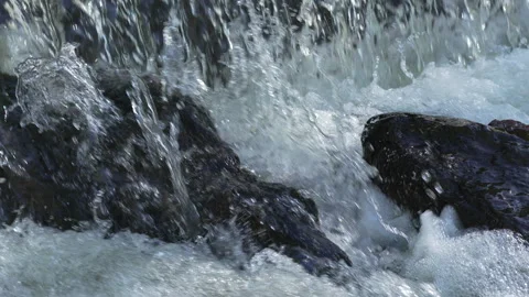 Rushing river in Denver Stock Footage 318337073