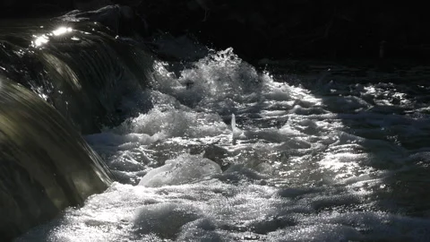 Rushing river in Denver Stock Footage 318337432