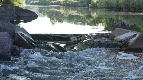 Rushing river in Denver Stock Footage 318337652