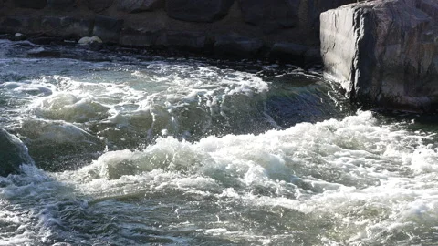 Rushing river in Denver Stock Footage 318337735