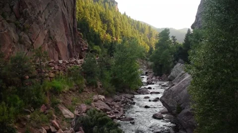 Rushing River at Eldorado Canyon State Park 库存影片 41651088