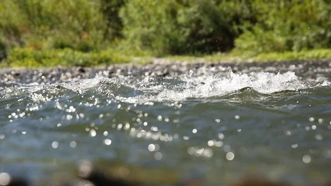 Rushing river Stock Footage 95545496