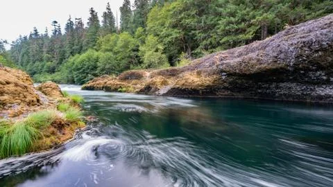 Rushing River Long Exposure Stock Photos