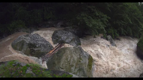 A rushing river in the mountains Stock Footage 290834251