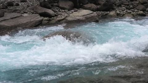 Rushing River Slow Mo Canada Stock Footage 222973819