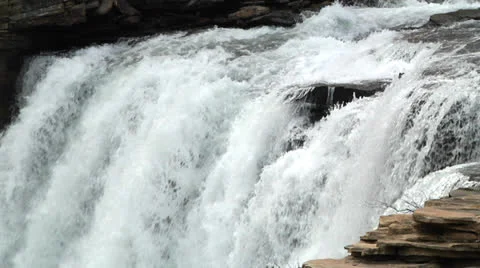 Rushing River Waterfall in Slow Motion Stockbeeldmateriaal 23097767