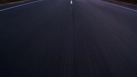 Rushing Road with Road Markings Stock Footage 123417868