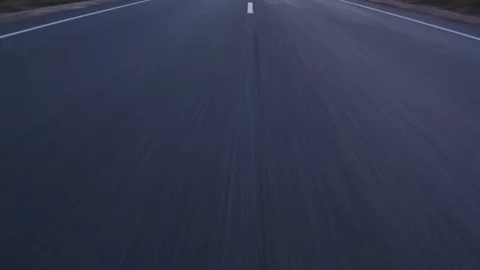 Rushing Road with Road Markings Stock Footage 123417873