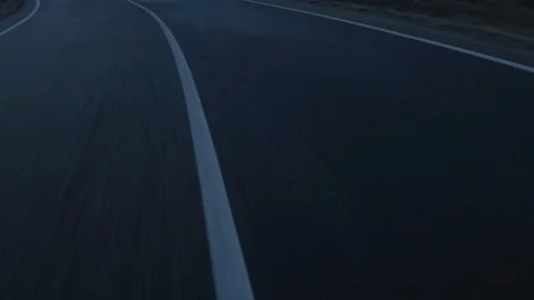Rushing Road with Road Markings Stock Footage 123421086