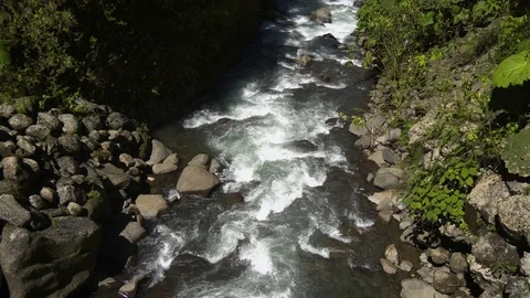 Rushing stream in volcanic highlands Stock Footage 88828502
