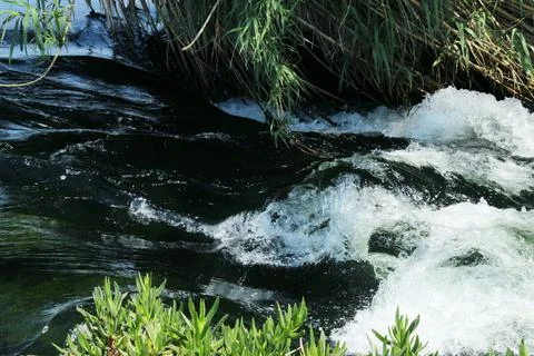 Rushing stream of water Stock Photos