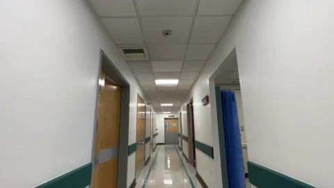 Rushing through a hospital corridor Stock Footage 226983388