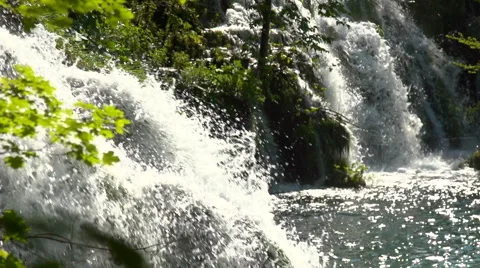 Rushing water - slow motion Stock Footage 40260744