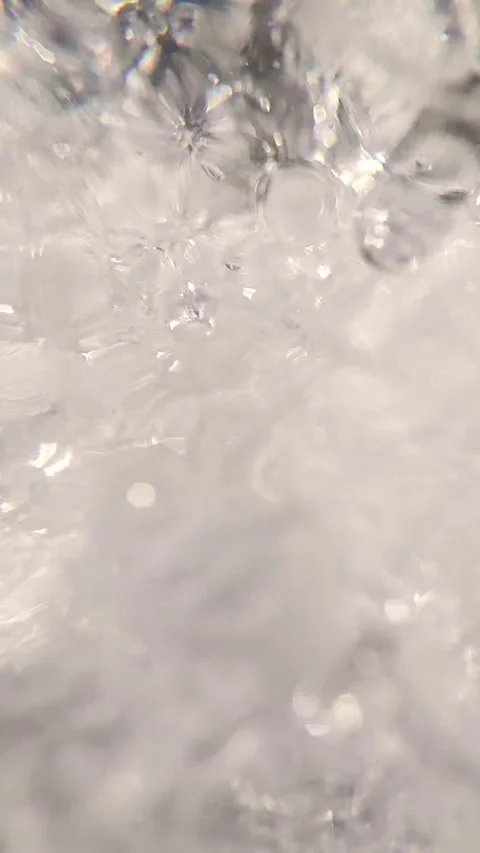 Rushing water with splashing under waterfall, extreme close-up. Natural Video stock 336851801