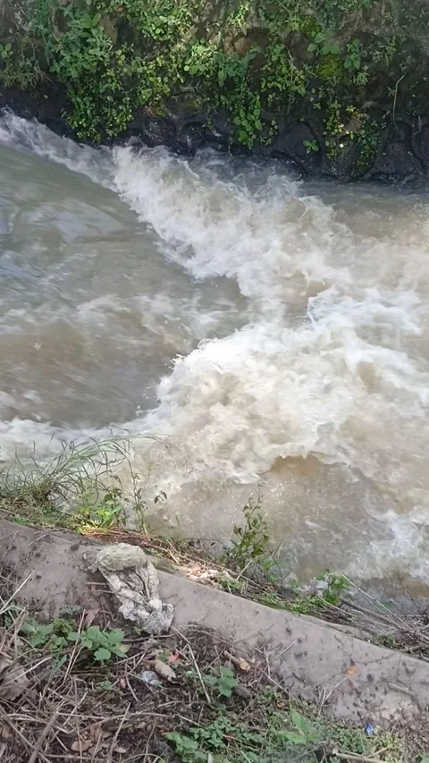 Rushing water waves Video stock 220391140