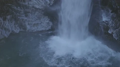 Rushing Waterfall up close Video stock 154328176