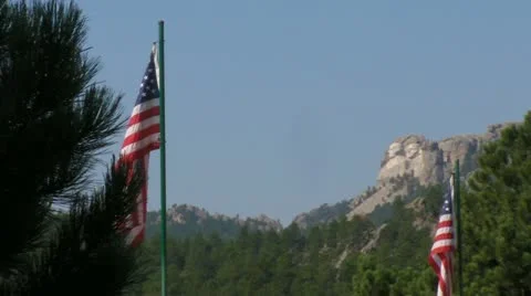 Rushmore between Flags Stock-Footage 11807144