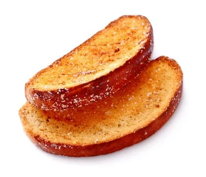 Rusk in sugar side Stock Photos