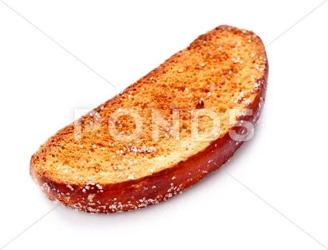 Rusk in sugar side Stock Photos