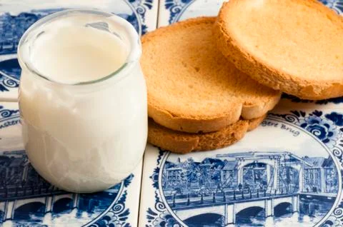 Rusks for breakfast Stock Photos