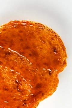 Rusks with fruit jam Stock Photos