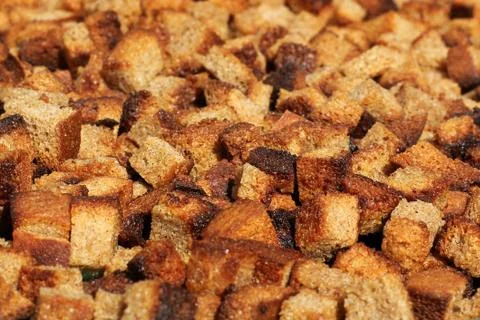 Rusks made of bread. Black bread. Background Stock Photos