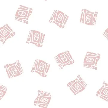 Rusks snack for beer glyph vector seamless pattern Illustrazione stock