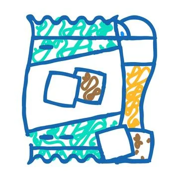 Rusks snack for beer icon doodle illustration イラスト素材
