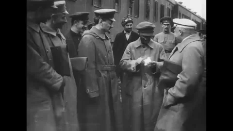 RUSSIA - 1918 - in this silent documentary, Russian troops reach the Eastern Stock Footage 341985485