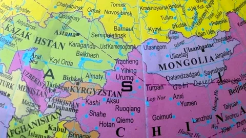 Russia and Ukrain map Stock Footage 322935624
