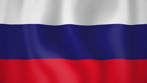 Russia animated flag. Seamless loop. 4K Stock Footage 145454350
