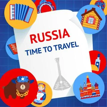 Russia background template Illustrazione stock