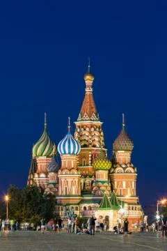 Russia, Central Russia, Moscow, Red Square, Saint Basil's Cathedral in the Stock Photos