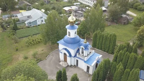 Russia Church of Georgiya Pobedonostsa Stock Footage