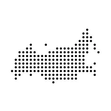 Russia dotted vector map Stock Illustration