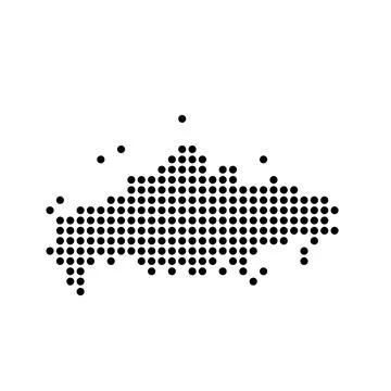 Russia dotted vector map Illustrazione stock