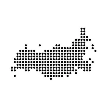 Russia dotted vector map Illustrazione stock