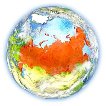 Russia on Earth isolated イラスト素材