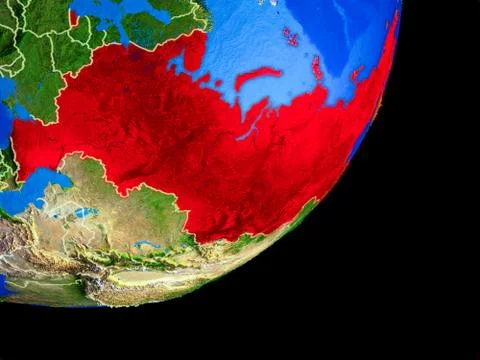 Russia on Earth from space イラスト素材