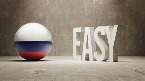 Russia. Easy  Concept. Stock Illustration