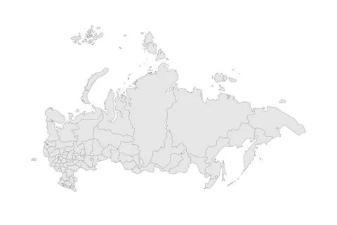 Russia editable vector political map EPS Stock Illustration