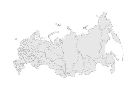 Russia editable vector political map EPS Stock Illustration